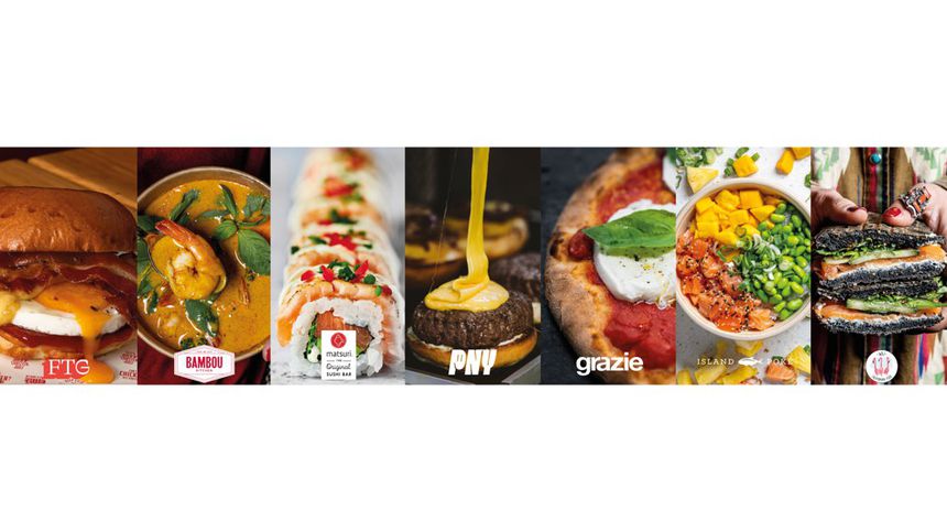 La palette des 7 marques déployées par SmartKitchen en livraison joue la variété de l'offre.